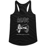 AC/DC About To Rock Adult Woman Tank Top - Retro Rock Music Clothing - Concert Lover Gift Idea