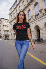 AC/DC Distress Rd Adult Graphic T-Shirt - Retro Rock Music Clothing - Concert Lover Gift Idea