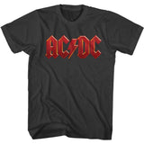 AC/DC Distress Red Adult Graphic T-Shirt - Retro Rock Music Clothing - Concert Lover Gift Idea