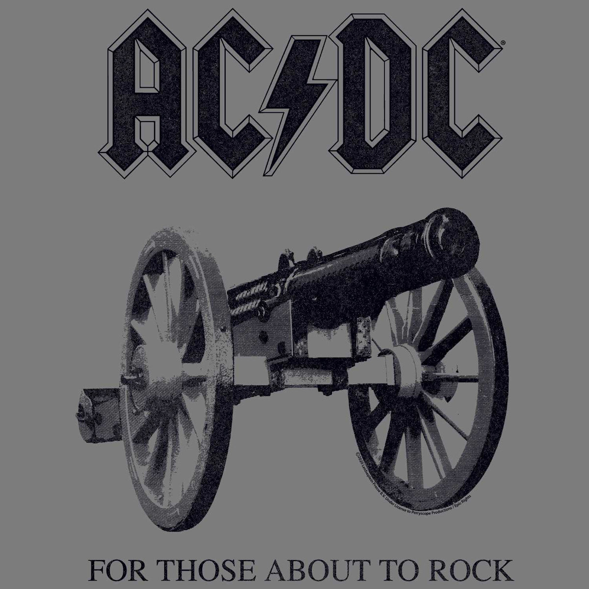 AC/DC About To Rock Again Adult Graphic T-Shirt - Retro Rock Music Clothing - Concert Lover Gift Idea