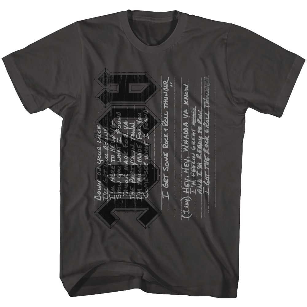 AC/DC Rock And Roll Thunder Tour Adult Graphic T-Shirt - Retro Rock Music Clothing - Concert Lover Gift Idea