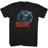 AC/DC Fly Earth Adult Graphic T-Shirt - Retro Rock Music Clothing - Concert Lover Gift Idea