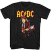 AC/DC Guitar Drip Adult Graphic T-Shirt - Retro Rock Music Clothing - Concert Lover Gift Idea