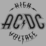 AC/DC High Voltage Monochrome Graphic T-Shirt - Official Classic Rock Band Tee