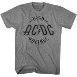 AC/DC High Voltage Monochrome Graphic T-Shirt - Official Classic Rock Band Tee