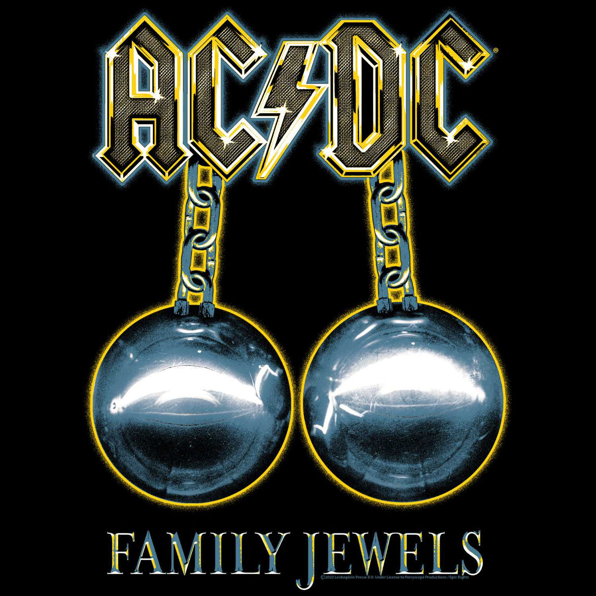 AC/DC Family Jewels Graphic T-Shirt - Official Classic Rock Band Concert Tee
