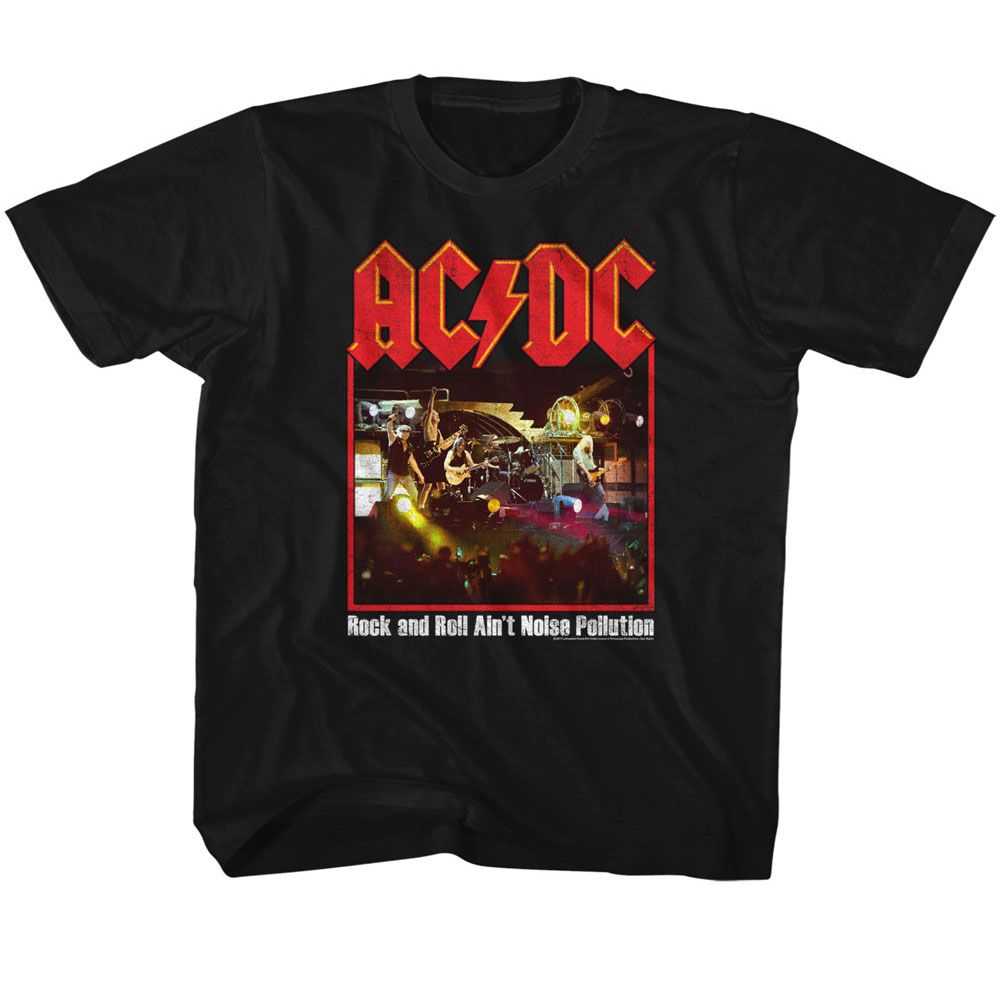 AC/DC Noise Pollution 2 Youth Graphic T-Shirt - Retro Rock Music Clothing - Young Concert Lover Gift Idea