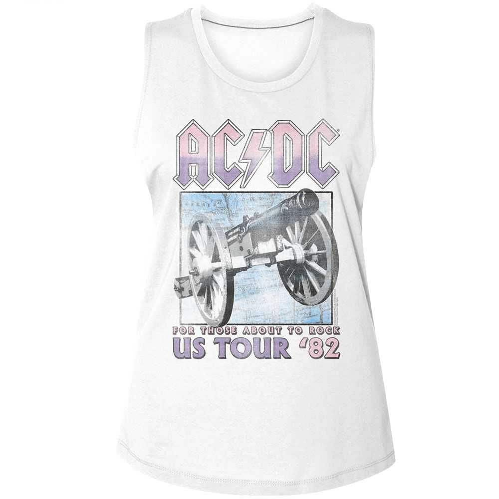 AC/DC For Those About to Rock Tour Graphic Ladies Tank Top - Official Concert Band Tee