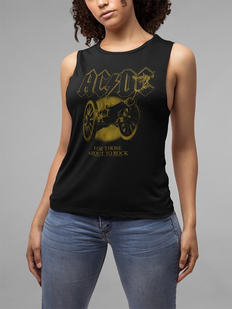 AC/DC For Those About to Rock Muscle Tank Top - Officially Licensed Rock Band Shirt
