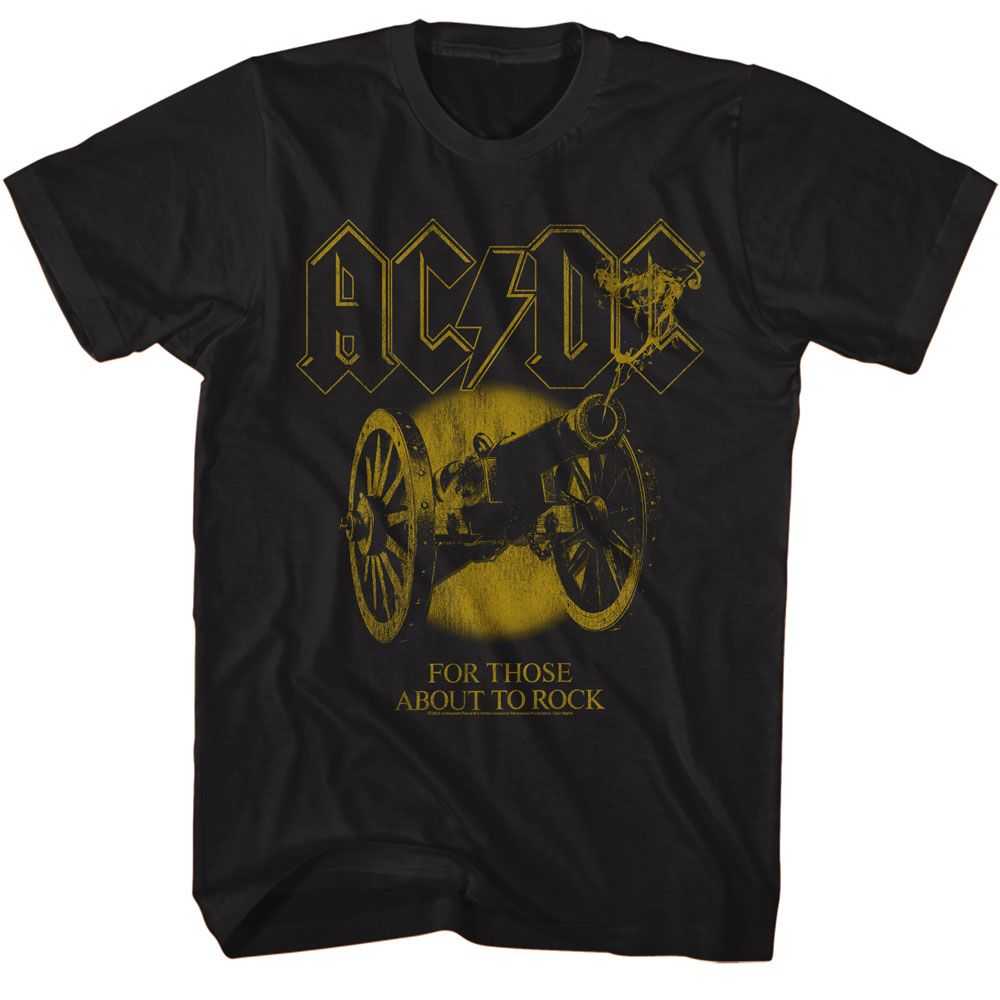 AC/DC For Those About to Rock Graphic T-Shirt - Monochrome Official Band Tee