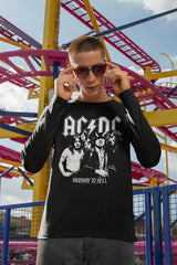 AC/DC Highway to Hell Long Sleeve Graphic Tee - Official Band Photo Vintage