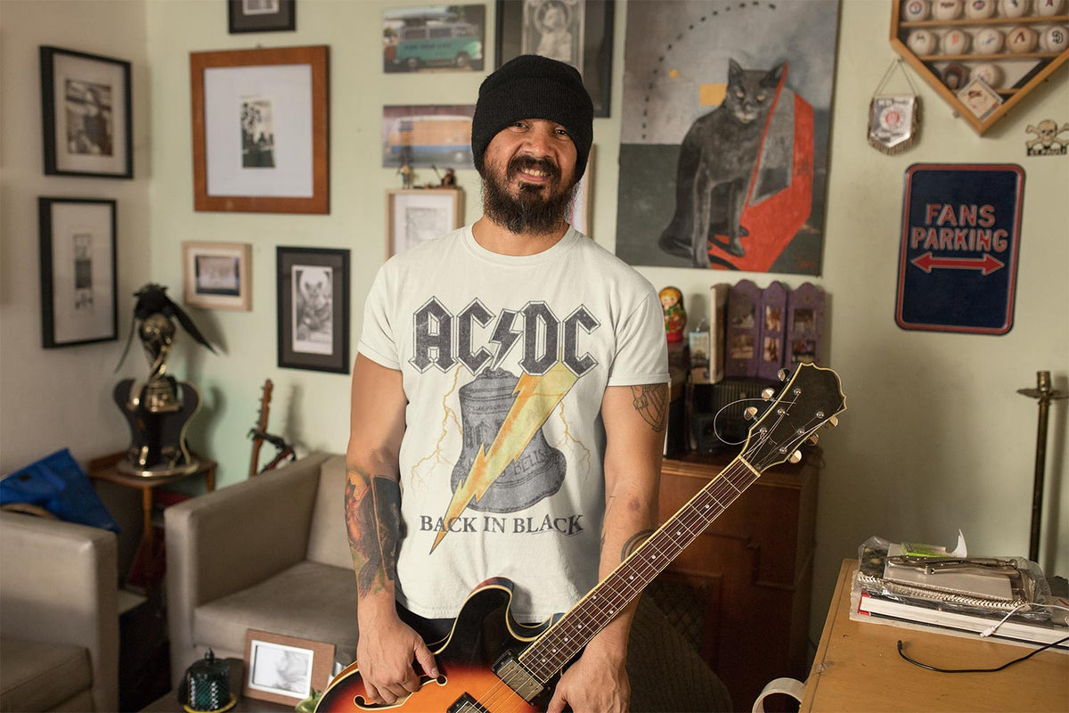 AC/DC Back in Black Hells Bells Graphic T-Shirt - Rock Band Tour Tee