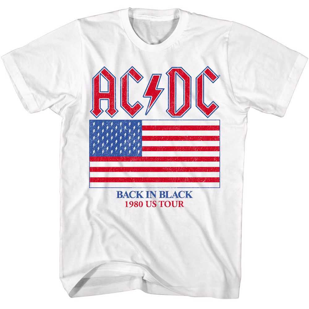 AC/DC US Tour Graphic T-Shirt - Official Classic Rock Band Concert Tee