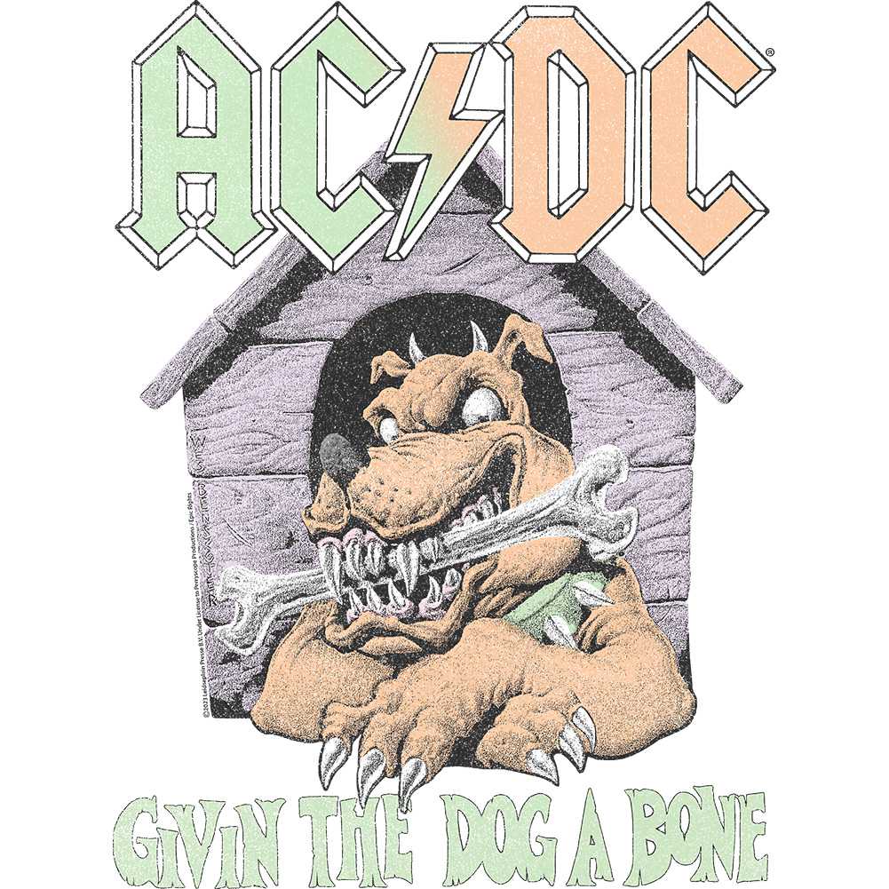 AC/DC Givin the Dog a Bone Graphic T-Shirt - Official Back in Black Band Tee