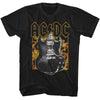 AC/DC Fire and Guitar Vintage Band Tee - Unisex Classic Rock Graphic Shirt