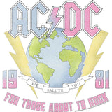 AC/DC For Those About to Rock Earth Graphic Ladies T-Shirt - Official Band Tee