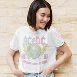 AC/DC For Those About to Rock Earth Graphic Ladies T-Shirt - Official Band Tee