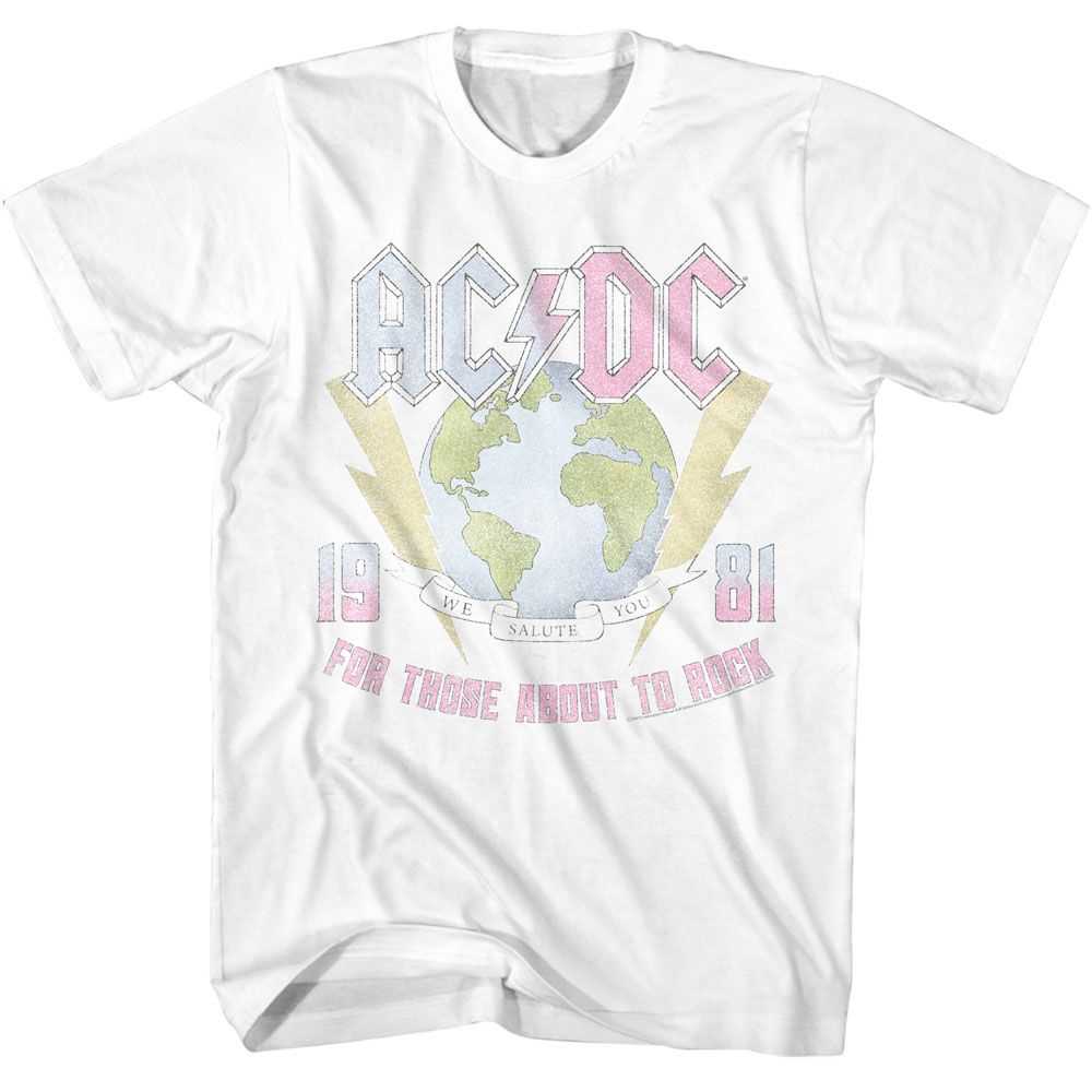 AC/DC For Those About to Rock Earth Graphic T-Shirt - Official Band Concert Tee