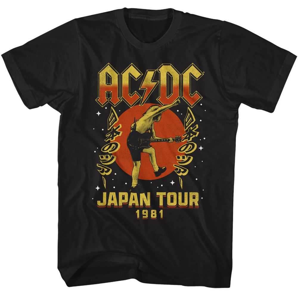 AC/DC Japan Tour 1981 Graphic T-Shirt - Official Classic Rock Concert Band Tee