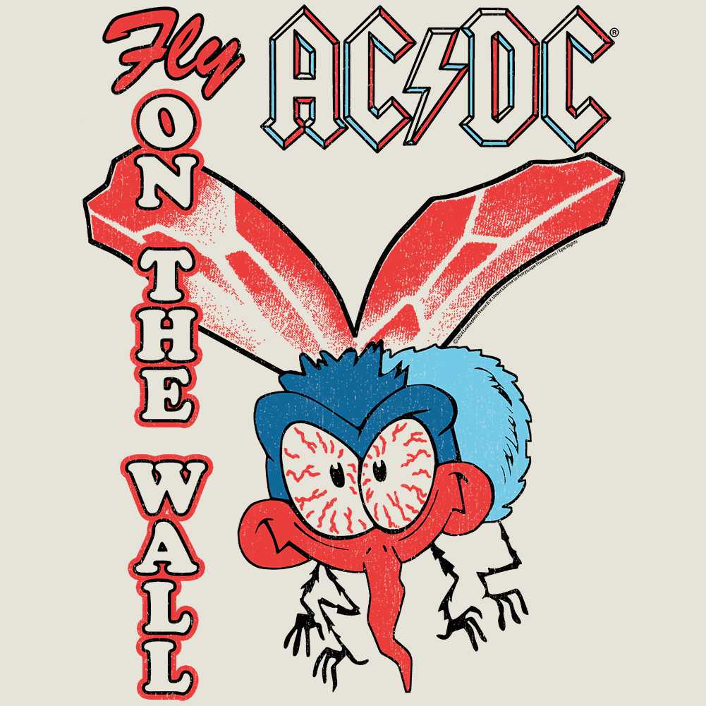 AC/DC Fly on the Wall Graphic T-Shirt - Official Classic Rock Band Tee