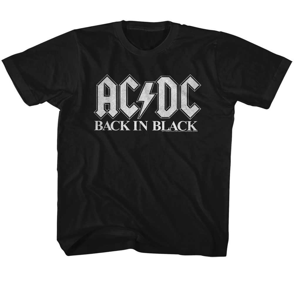 AC/DC Back In Black 2 Graphic Tee - Vintage 80s Hard Rock Concert Apparel - Kids Music Fan Gift