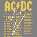 AC/DC Highway to Hell 1979 Tour Graphic T-Shirt - Official Two-Sided Band Concert Tee