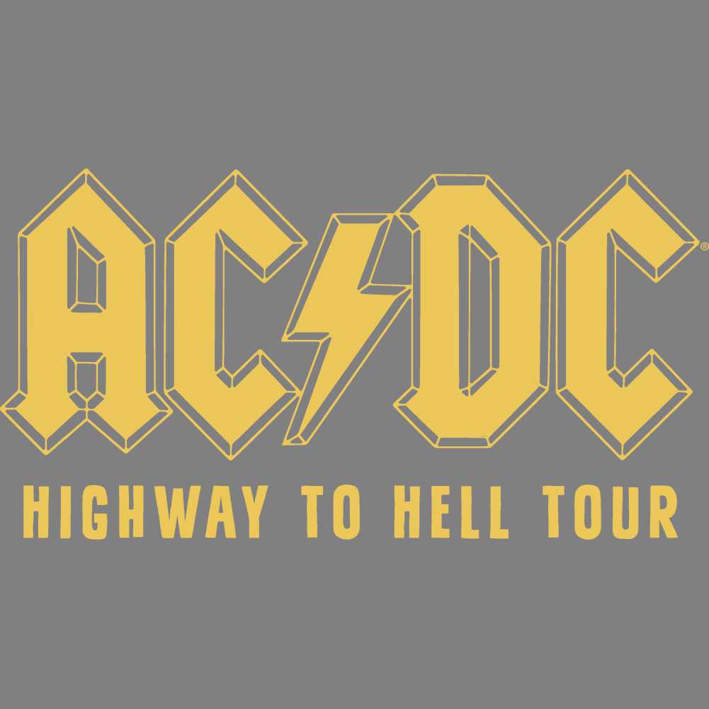 AC/DC Highway to Hell 1979 Tour Graphic T-Shirt - Official Two-Sided Band Concert Tee