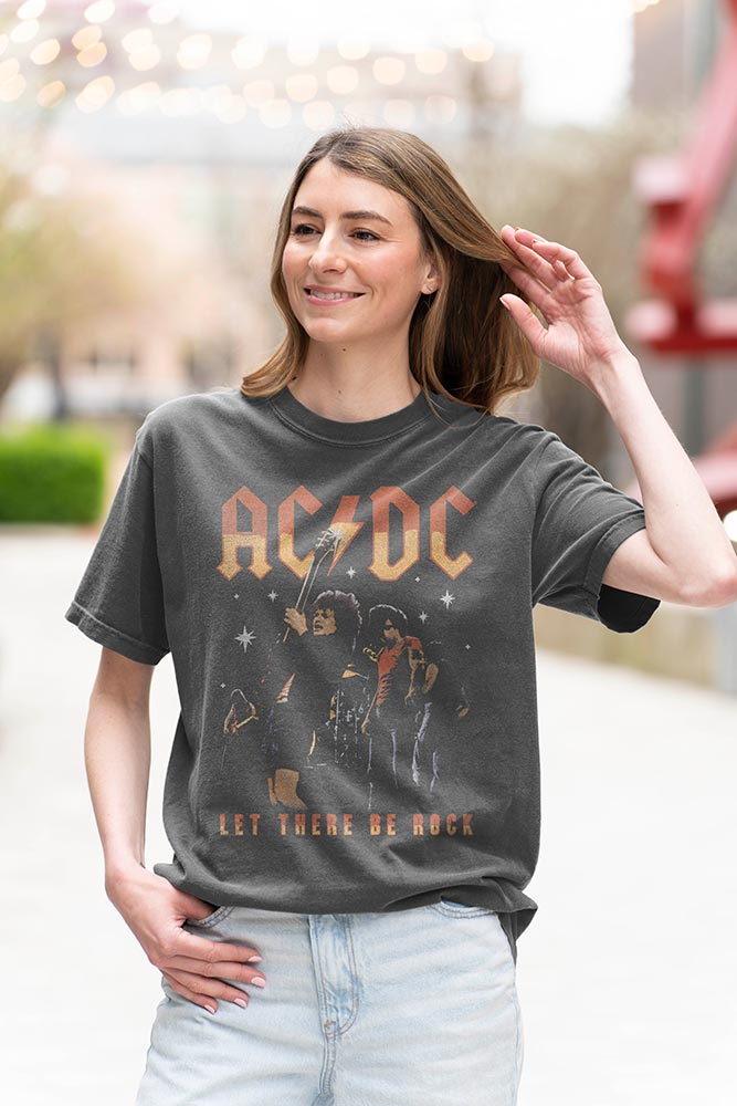 AC/DC Let There Be Rock Graphic T-Shirt - Official Two-Sided Band Tee