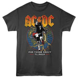 AC/DC Winged Globe Graphic T-Shirt - Official Classic Rock Band Concert Tee