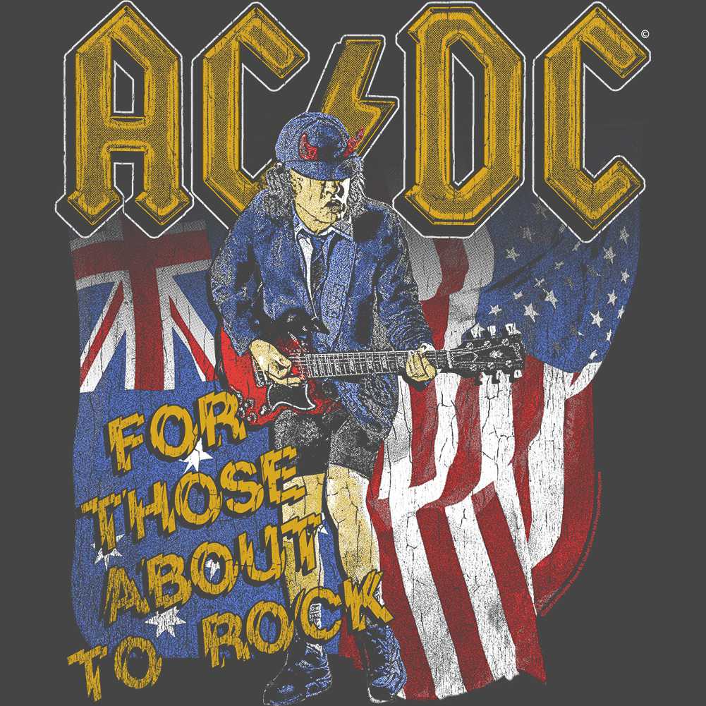 AC/DC Australia & USA Flag Vintage Rock T-Shirt - Unisex Band Graphic Tee