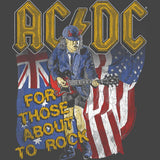 AC/DC Australia & USA Flag Vintage Rock T-Shirt - Unisex Band Graphic Tee