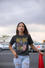 AC/DC Australia & USA Flag Vintage Rock T-Shirt - Unisex Band Graphic Tee