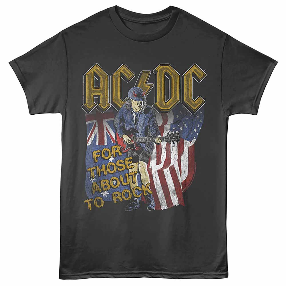 AC/DC Australia & USA Flag Vintage Rock T-Shirt - Unisex Band Graphic Tee