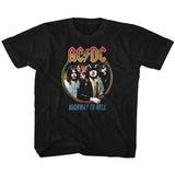 AC/DC Highway To Hell Tricolor Youth Graphic T-Shirt - Retro Rock Music Clothing - Young Concert Lover Gift Idea