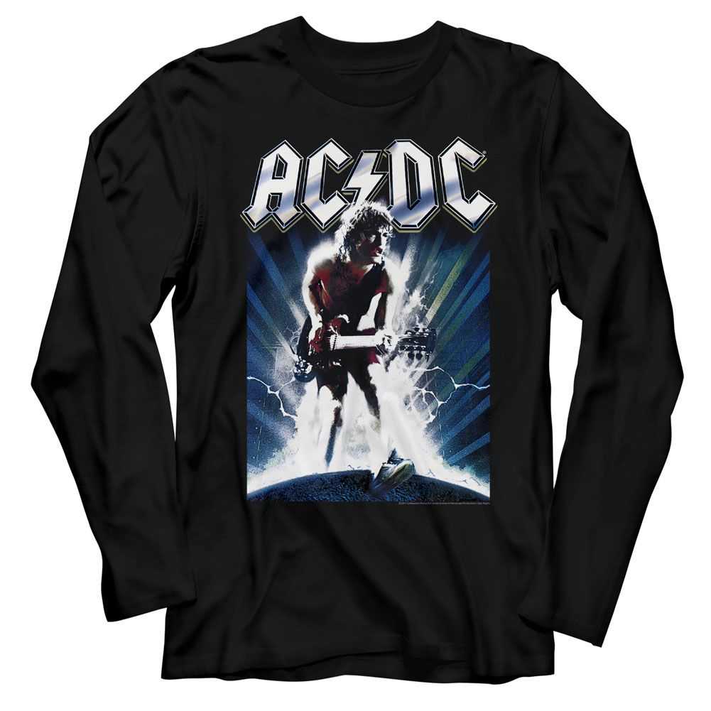 AC/DC Stacked Repeat Logo Graphic Sweatshirt- Official Classic Rock Band Tee
