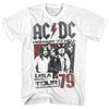 AC/DC Helltour 79 Adult Graphic T-Shirt - Retro Rock Music Clothing - Concert Lover Gift Idea