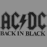 AC/DC Back In Black Graphic Tee - Vintage 80s Hard Rock Concert Apparel - Kids Music Fan Gift