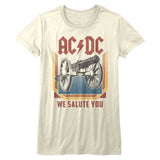 AC/DC Salute Adult Graphic T-Shirt - Retro Rock Music Clothing - Concert Lover Gift Idea