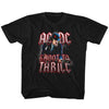 AC/DC Shoot To Thrill Youth Graphic T-Shirt - Retro Rock Music Clothing - Young Concert Lover Gift Idea
