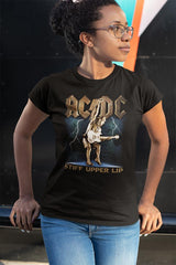 AC/DC Stiff Upper Lip Adult Graphic T-Shirt - Retro Rock Music Clothing - Concert Lover Gift Idea