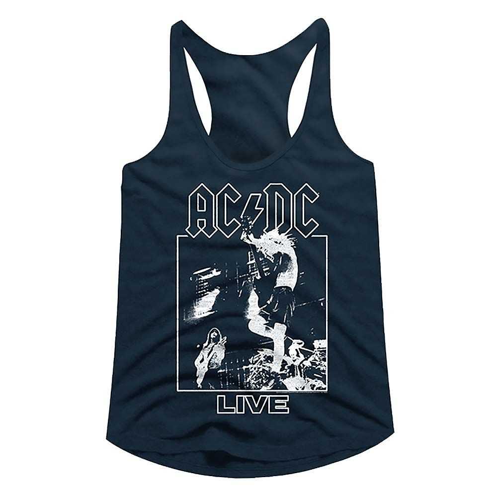 AC/DC Live Adult Women's Tank Top - Retro Rock Music Clothing - Concert Lover Gift Idea