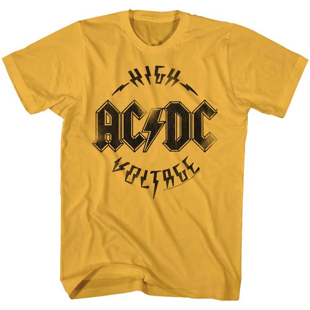 AC/DC High Voltage Graphic T-Shirt - Official 1976 Debut Album Band Tee