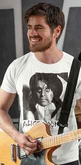 Alice Cooper A Cooper Photograph Graphic T-Shirt - Classic Rock Music Clothing - Vintage Concert Lover Gift Idea