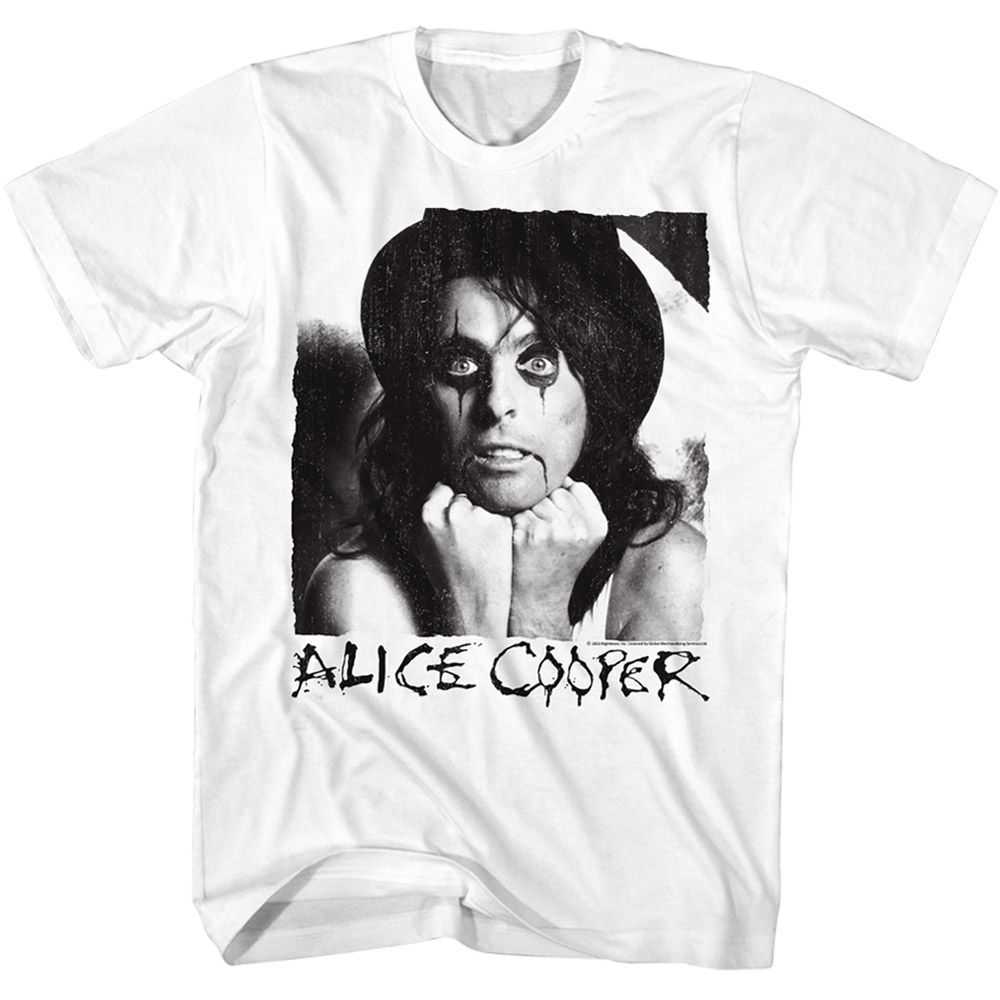 Alice Cooper A Cooper Photograph Graphic T-Shirt - Classic Rock Music Clothing - Vintage Concert Lover Gift Idea