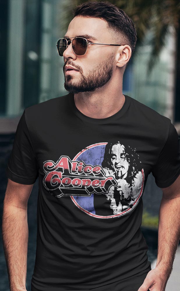 Alice Cooper Classic Alice Graphic T-Shirt - Classic Rock Music Clothing - Vintage Concert Lover Gift Idea