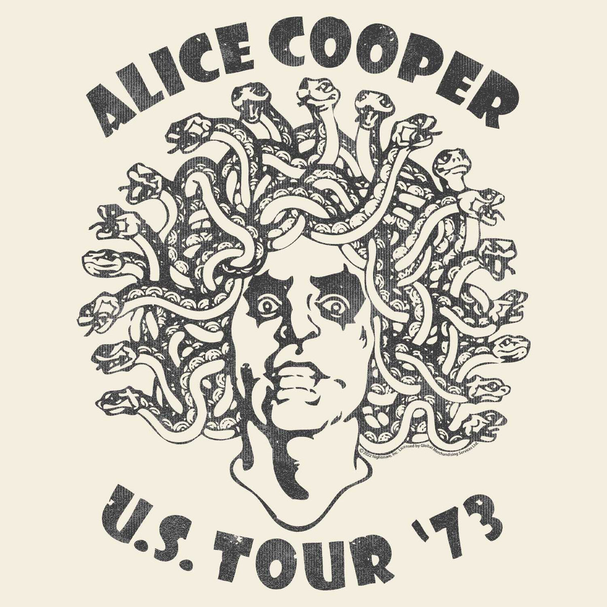 Alice Cooper Medusa Graphic T-Shirt - Classic Rock Music Clothing - Vintage Concert Lover Gift Idea