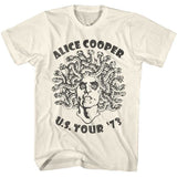 Alice Cooper Medusa Graphic T-Shirt - Classic Rock Music Clothing - Vintage Concert Lover Gift Idea