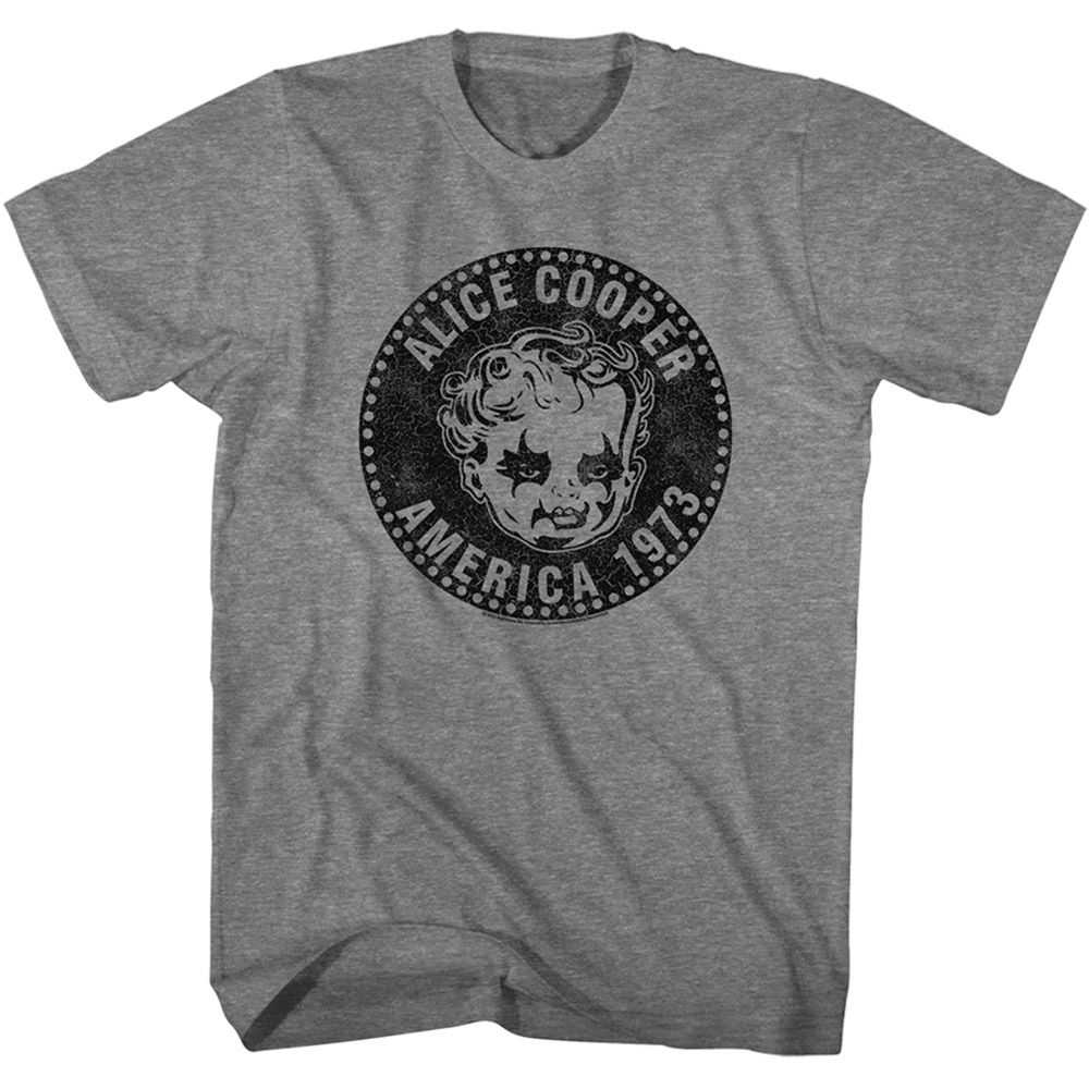 Alice Cooper America 1973 Graphic T-Shirt - Classic Rock Music Clothing - Vintage Concert Lover Gift Idea