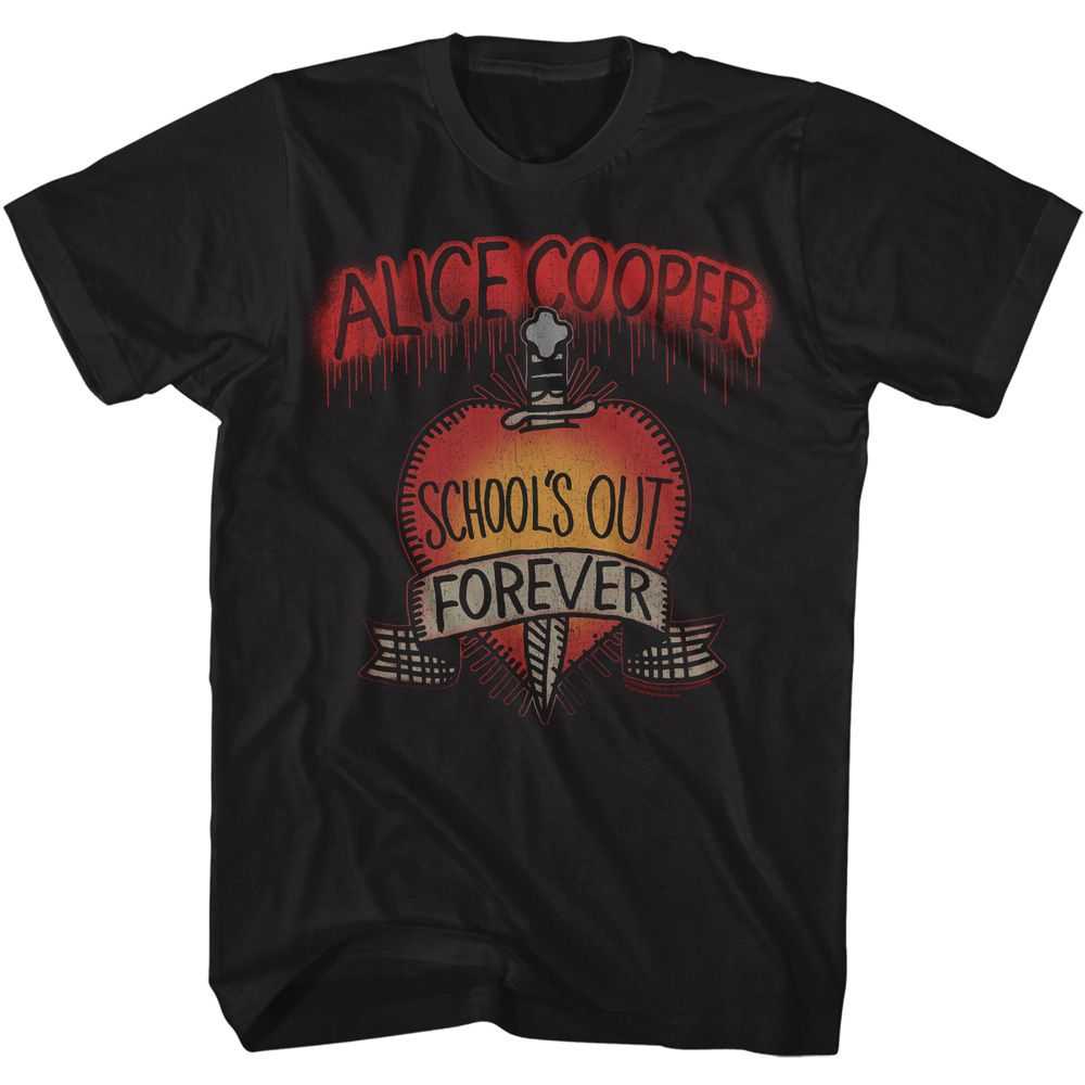 Alice Cooper Schools Out Graphic T-Shirt - Classic Rock Music Clothing - Vintage Concert Lover Gift Idea