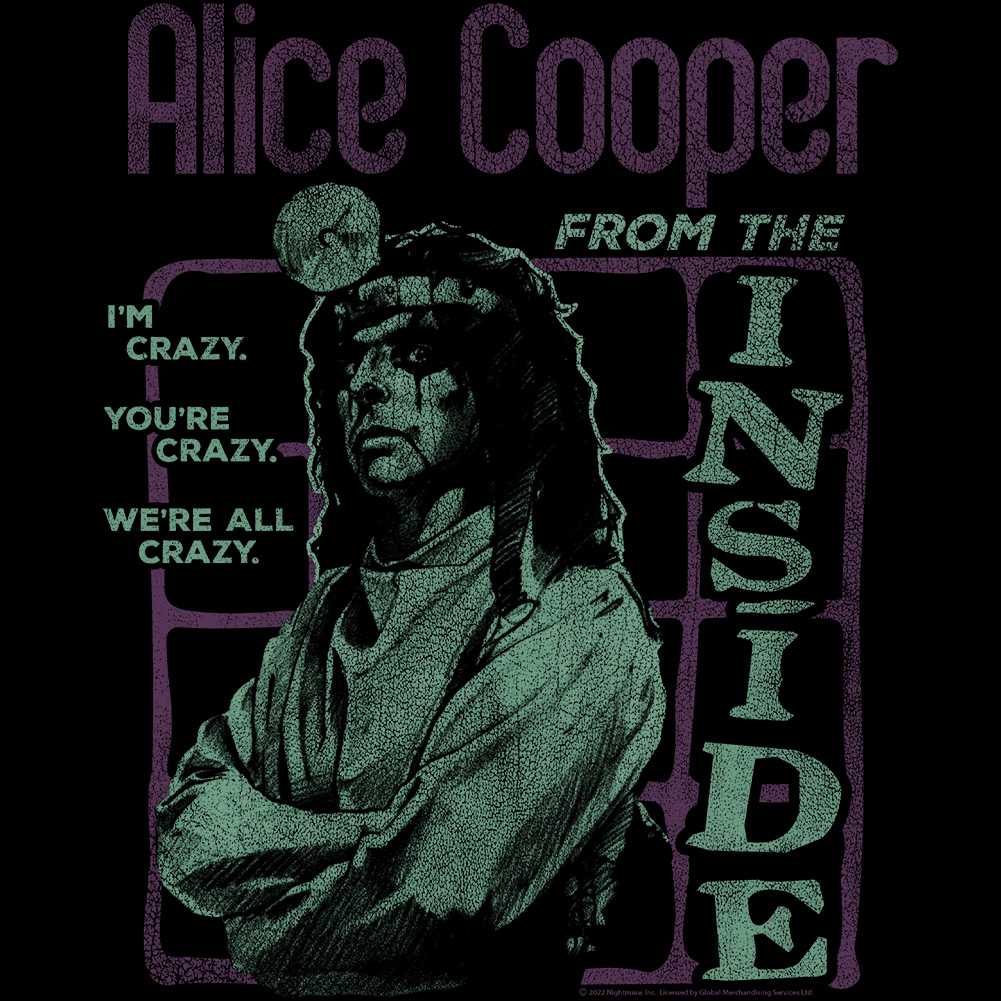 Alice Cooper From The Inside Graphic T-Shirt - Classic Rock Music Clothing - Vintage Concert Lover Gift Idea